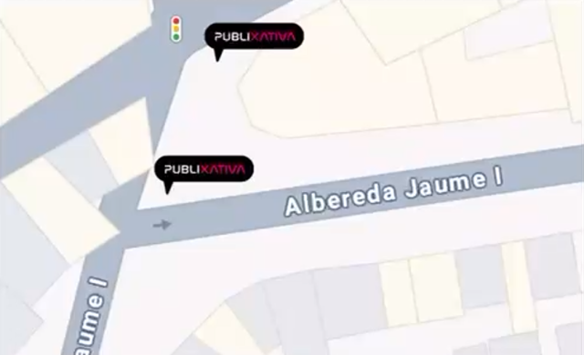 Plano de la Pantalla 03, Bajada de la Estación esquina República Argentina (Xàtiva)